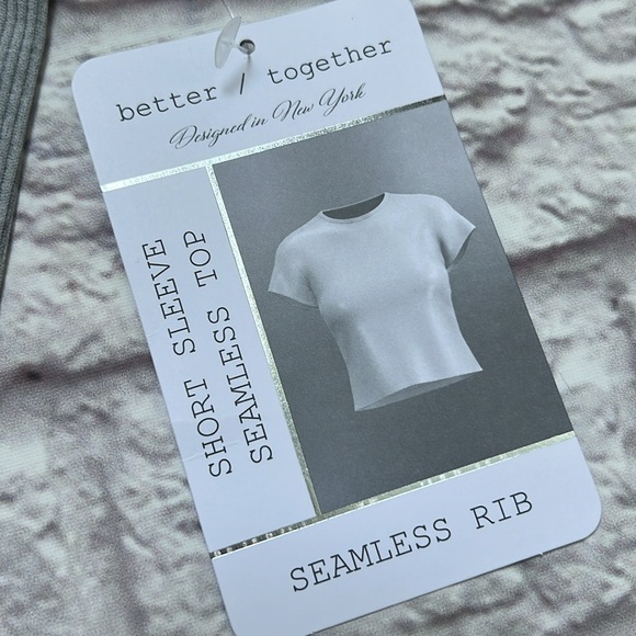 Grey stretch Tshirt top better together - Picture 2 of 5